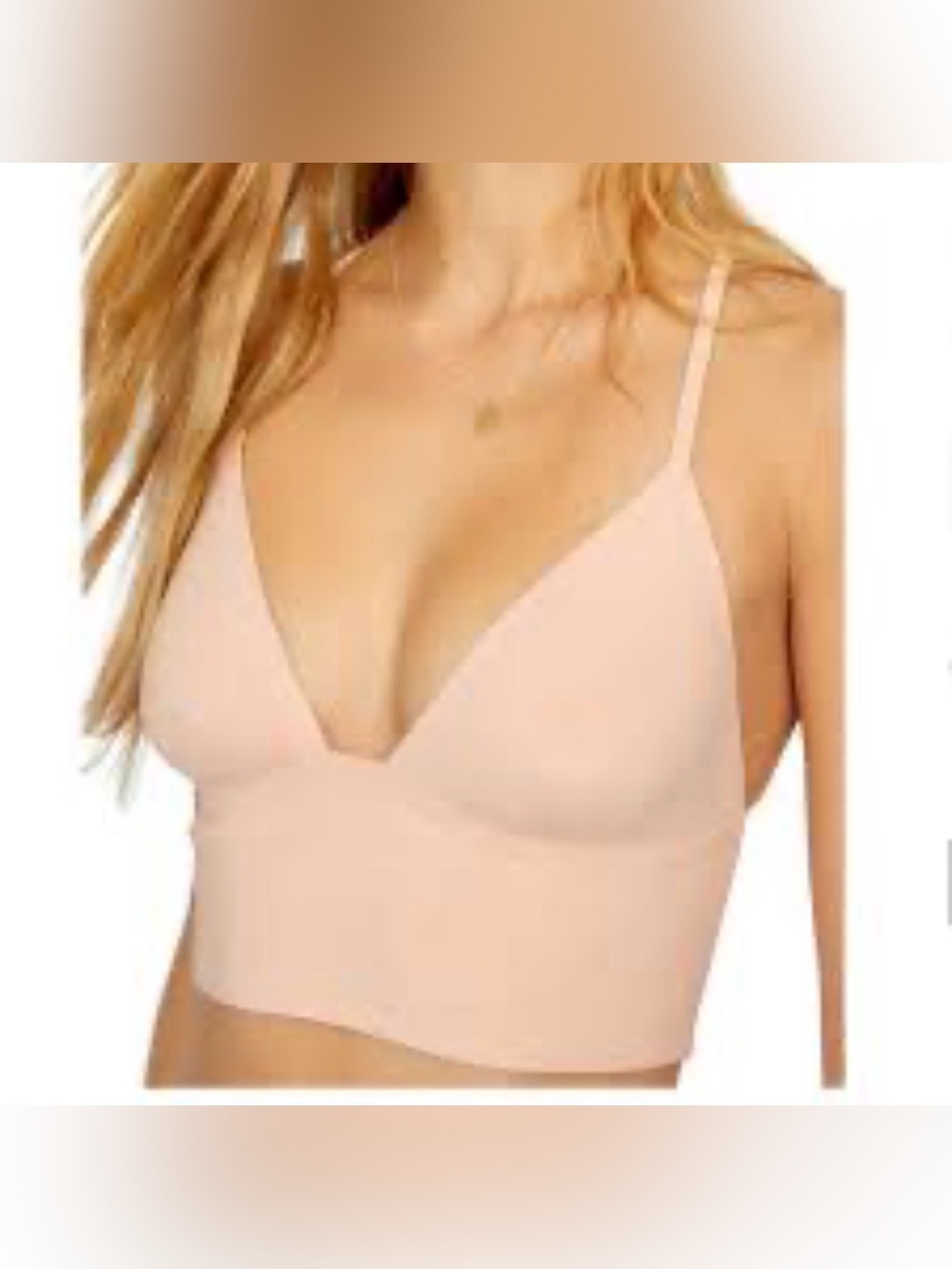 Free People Intimately Sage Longline Bralette Pink - Large